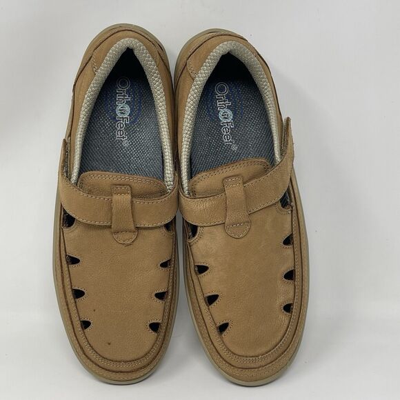 Orthofeet Serene 896 Shoes Womens 9 B Brown Leather Hook Loop Casual Comfort - Picture 9 of 16